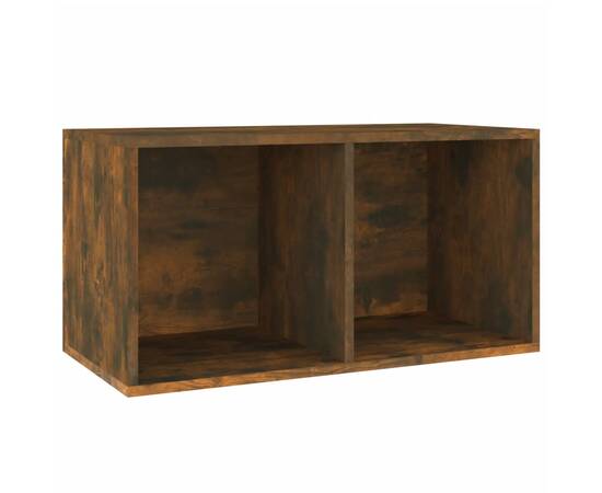 Cutie de depozitare viniluri, stejar fumuriu, 71x34x36 cm, lemn, 2 image