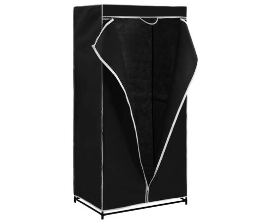 Șifonier, negru, 75 x 50 x 160 cm, 5 image