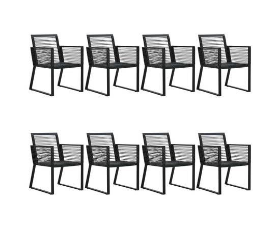 Set mobilier de exterior, 9 piese, negru, ratan pvc, 6 image