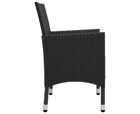 Set mobilier de grădină, 5 piese, negru, 10 image