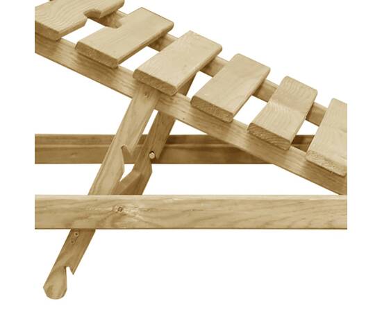Șezlong, lemn de pin tratat, 5 image