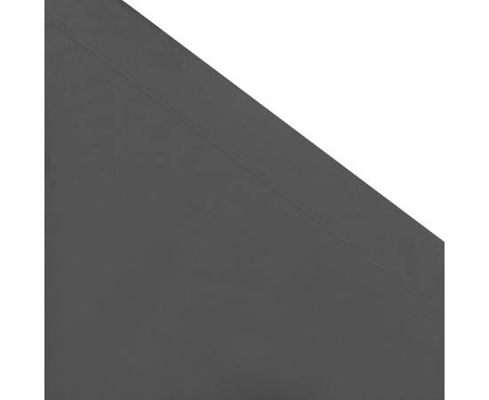 Pat șezlong de exterior cu baldachin, negru, 5 image
