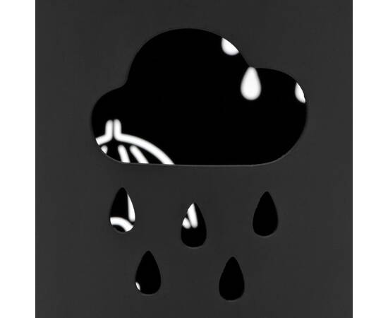 Suport pentru umbrele, model umbreluțe, oțel, negru, 3 image