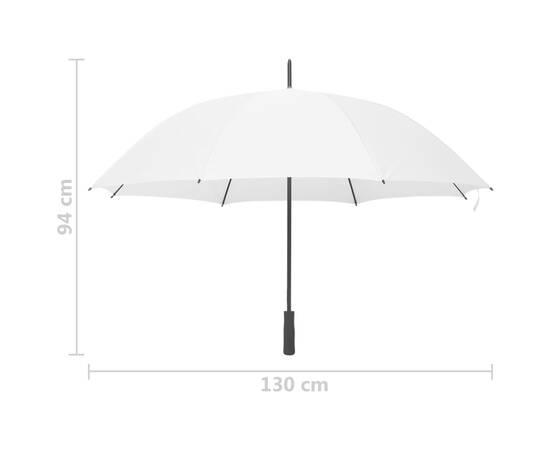 Umbrelă, alb, 130 cm, 6 image
