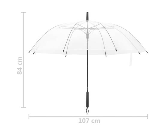Umbrelă, transparent, 107 cm, 6 image