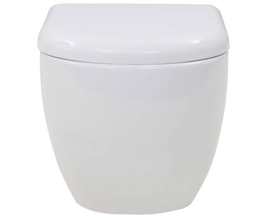 Vas toaletă suspendat cu rezervor încastrat înalt, ceramică, 11 image