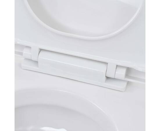 Vas toaletă suspendat cu rezervor încastrat înalt, ceramică, 2 image