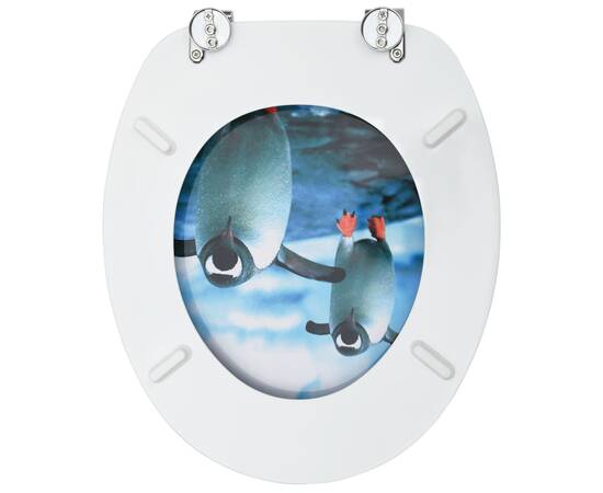 Capac wc, mdf, model pinguini, 6 image
