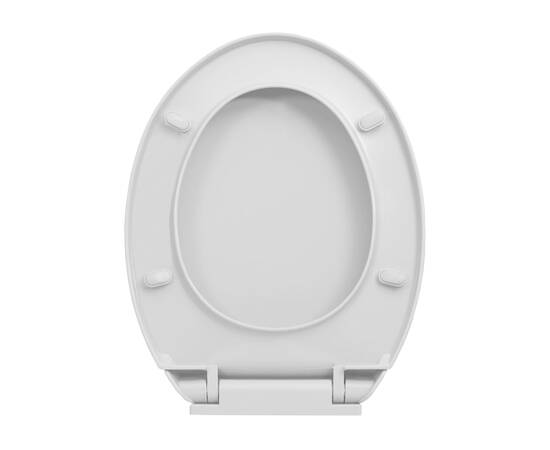 Capac wc cu închidere silențioasă, eliberare rapidă, gri, oval, 7 image