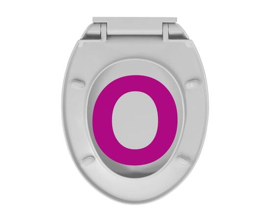 Capac wc cu închidere silențioasă, eliberare rapidă, gri, oval, 9 image