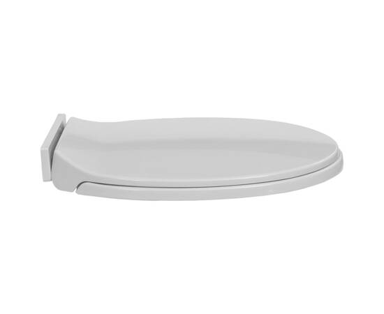 Capac wc cu închidere silențioasă, gri deschis, oval, 6 image