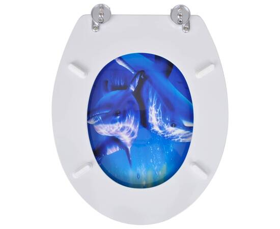 Capace wc, 2 buc., mdf, model delfini, 5 image