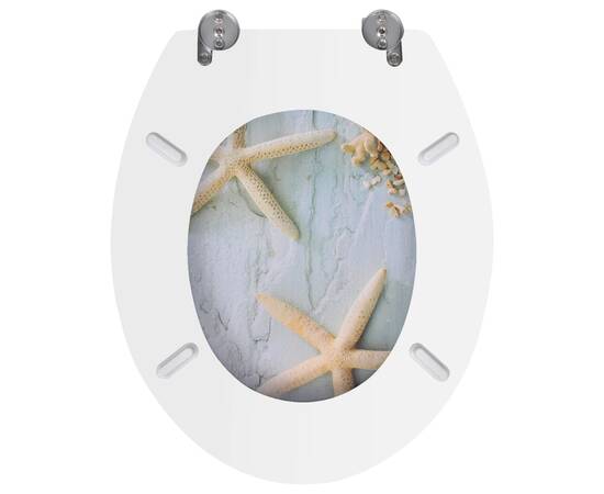 Capace wc, 2 buc., mdf, model stea de mare, 5 image