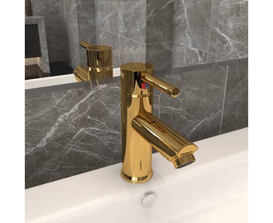 Robinet chiuvetă de baie, auriu, 130x176 mm