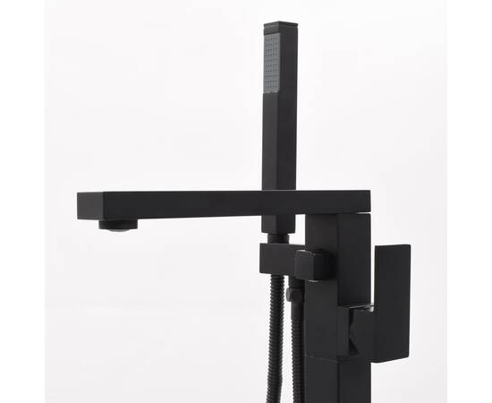 Robinet de cadă independent, negru, 90 cm, oțel inoxidabil, 4 image