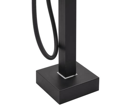 Robinet de cadă independent, negru, 90 cm, oțel inoxidabil, 6 image