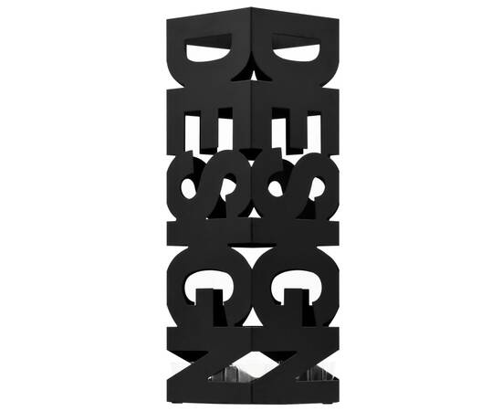 Suport de umbrele, model design, oțel, negru, 2 image