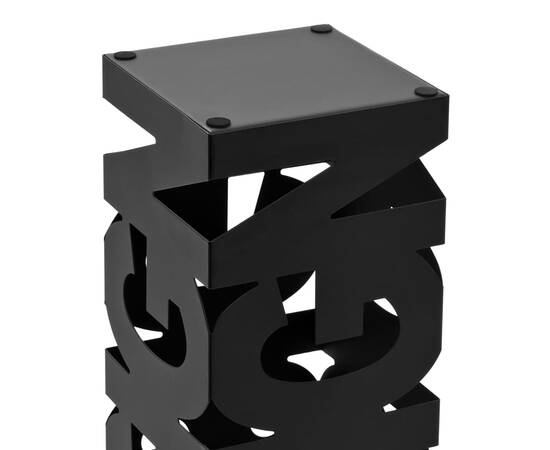 Suport de umbrele, model design, oțel, negru, 4 image