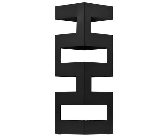 Suport de umbrele, model tetris, oțel, negru, 2 image