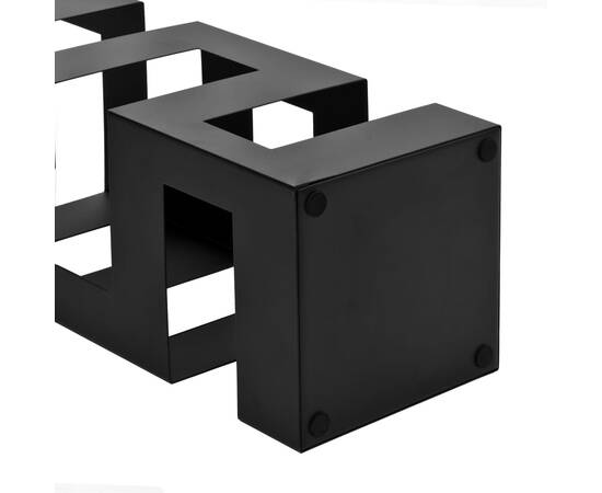 Suport de umbrele, model tetris, oțel, negru, 3 image