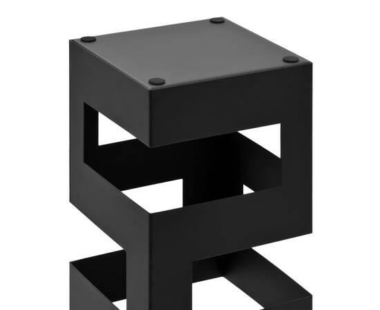 Suport de umbrele, model tetris, oțel, negru, 4 image