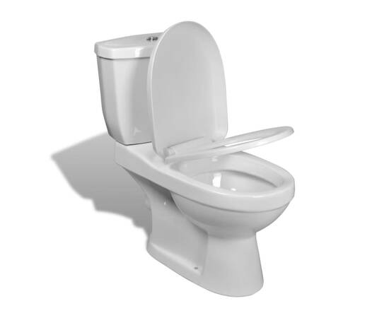 Toaletă cu rezervor, alb, 5 image