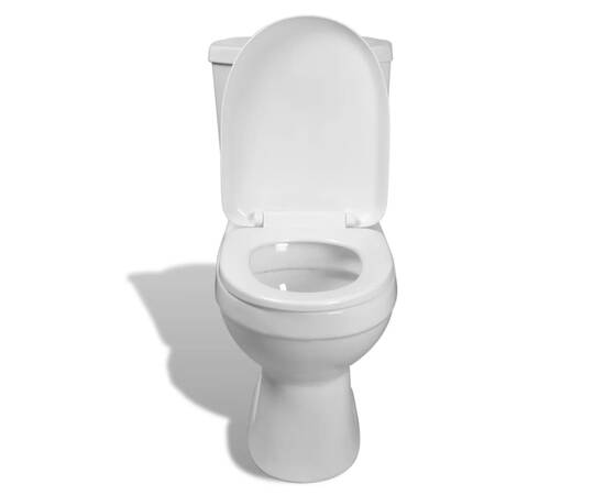 Toaletă cu rezervor, alb, 3 image