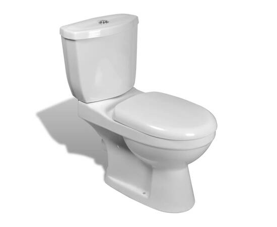 Toaletă cu rezervor, alb, 2 image