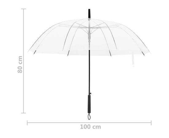 Umbrelă, transparent, 100 cm, 6 image