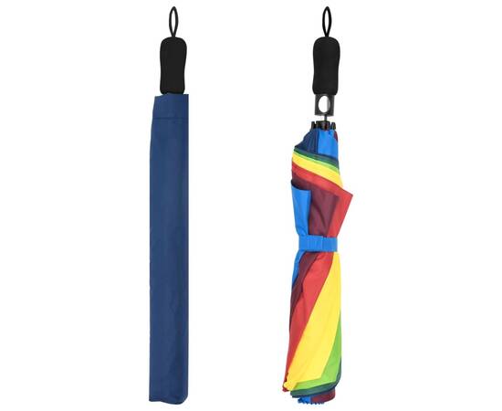 Umbrelă pliabilă automată, multicolor, 124 cm, 3 image
