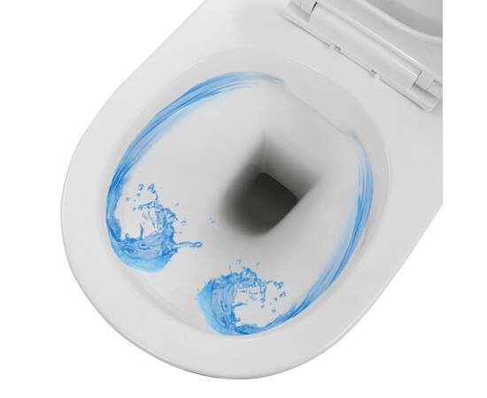 Vas wc suspendat fără ramă, alb, ceramică, 7 image