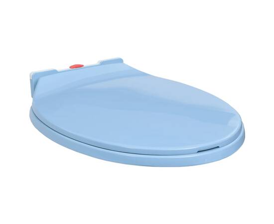Capac wc închidere silențioasă eliberare rapidă albastru oval