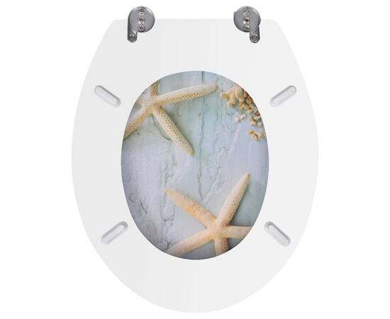 Capac wc, mdf, model stea de mare, 5 image