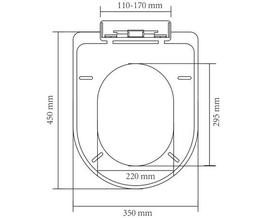 Capac wc cu închidere silențioasă, alb, pătrat, 8 image
