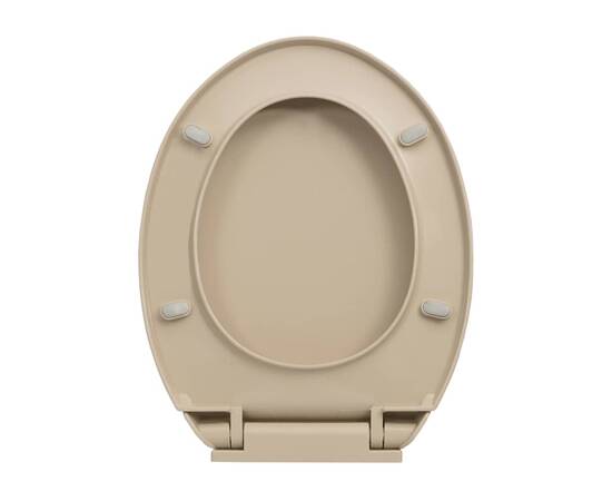 Capac wc cu închidere silențioasă, bej, oval, 6 image
