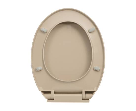 Capac wc cu închidere silențioasă, eliberare rapidă, bej, oval, 7 image