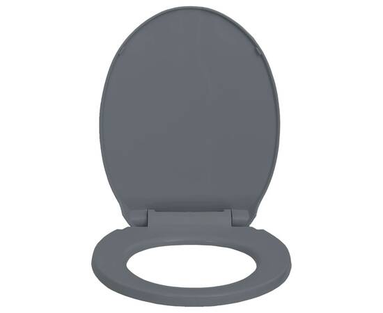 Capac wc cu închidere silențioasă, eliberare rapidă, gri, oval, 4 image