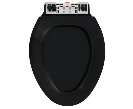 Capac wc cu închidere silențioasă, eliberare rapidă, negru, 5 image