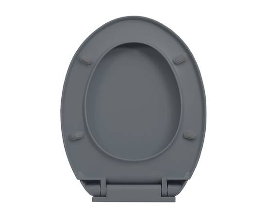 Capac wc cu închidere silențioasă, gri, oval, 6 image