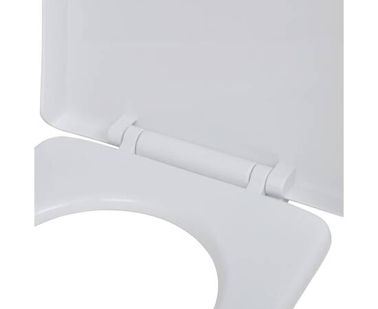 Capace wc cu închidere silențioasă, 2 buc., alb, plastic, 5 image