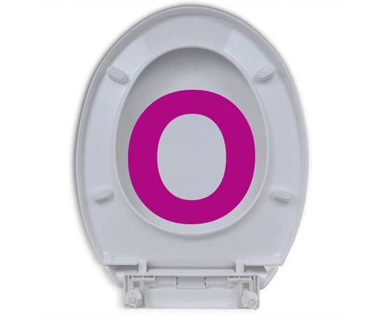 Capace wc cu închidere silențioasă, 2 buc., alb, plastic, 7 image