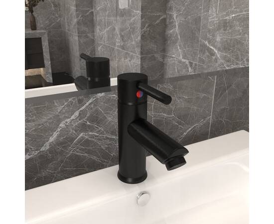 Robinet chiuvetă de baie, negru, 130x176 mm