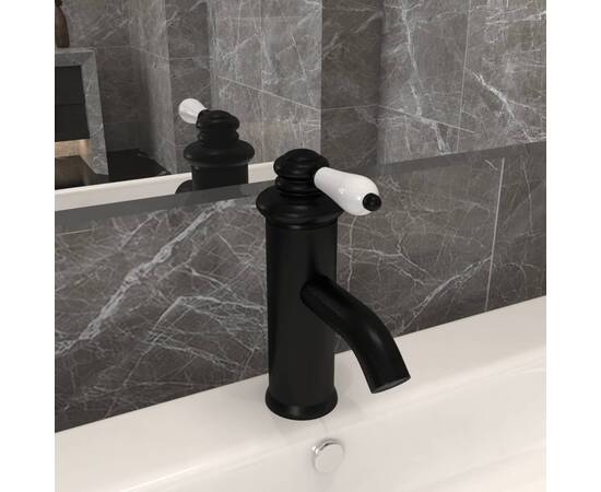 Robinet chiuvetă de baie, negru, 130x180 mm