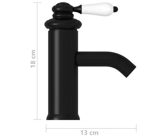 Robinet chiuvetă de baie, negru, 130x180 mm, 5 image