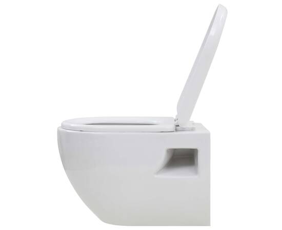 Toaletă suspendată cu rezervor wc ascuns, alb, ceramică, 6 image