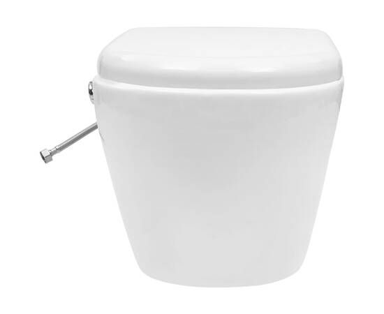 Vas de toaletă suspendat cu rezervor încastrat, alb, ceramică, 7 image