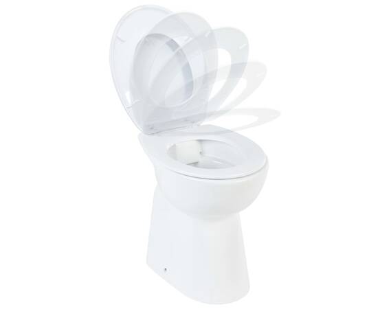 Vas wc fără ramă, închidere silențioasă, + 7 cm, alb, ceramică, 3 image
