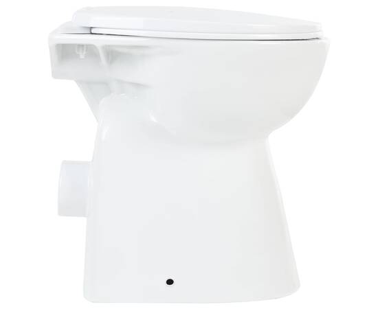 Vas wc fără ramă, închidere silențioasă, + 7 cm, alb, ceramică, 5 image