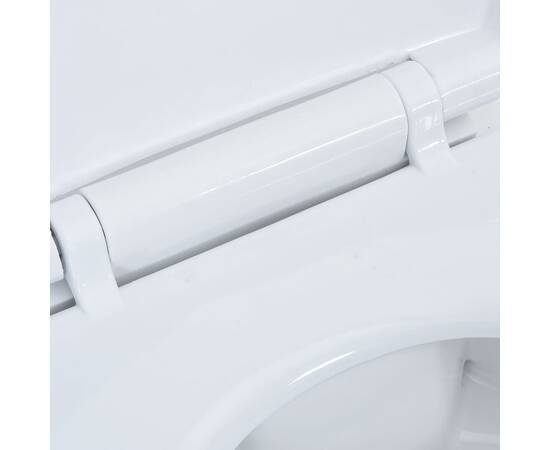 Vas wc fără ramă, închidere silențioasă, + 7 cm, alb, ceramică, 7 image