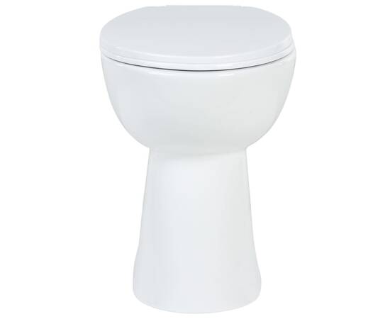 Vas wc fără ramă, închidere silențioasă, + 7 cm, alb, ceramică, 4 image
